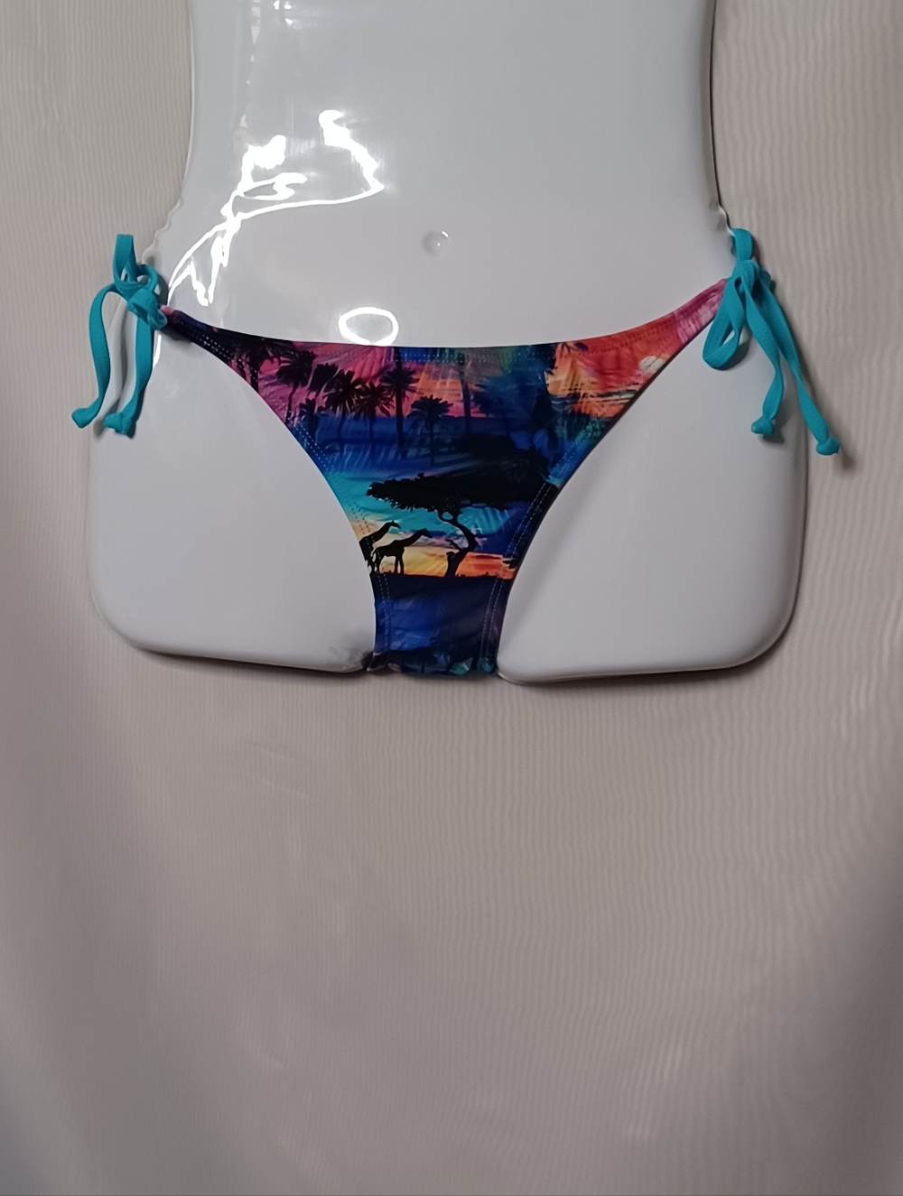 Dunnes Tropical Sunset Tie-Side Bikini Bottom Swimwear. Size 10